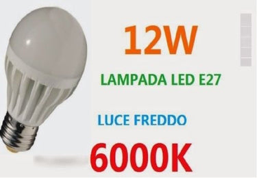 Lampadina LED, a sfera, luce FREDDO, E27 12W 980LM 6000K (85-265V) Illuminazione/Lampadine/Lampadine a LED Trade Shop italia - Napoli, Commerciovirtuoso.it
