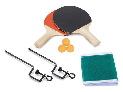 Set 2 Ping Pong con 3 palline e rete da tavolo Zorei