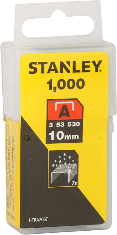 STANLEY 1-TRA206T Graffette Tipo A 10 mm 1000 Pezzi