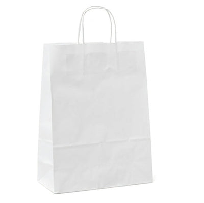 Shoppers in carta - maniglie in cordino - 45 x 15 x 50 cm - bianco neutro - Mainetti Bags - conf. 25 pezzi Commercio Industria e Scienza/Forniture per imballaggio e spedizione/Scatole buste e tubi per spedizione/Buste per spedizione/Buste commerciali Eurocartuccia - Pavullo, Commerciovirtuoso.it