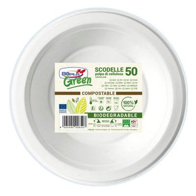 Scodelle biodegradabili - D 175 mm - Dopla Green - conf. 50 pezzi Casa e cucina/Stoviglie/Stoviglie monouso/Piatti Eurocartuccia - Pavullo, Commerciovirtuoso.it