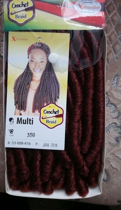 Nigeria X- Pression Crochet Braid Multi 100% Hi Quality Synthetic Hair for Crochet Braid Colour # 350.