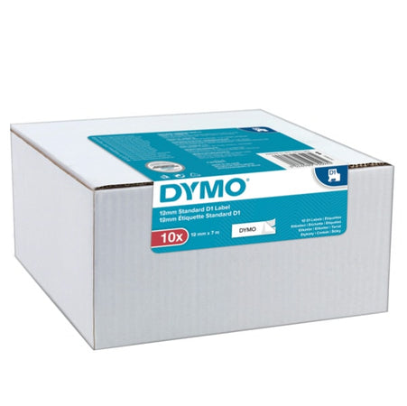 Nastri Dymo D1 - 12 mm x 7 mt - nero-bianco - Dymo - value pack 10 pezzi Cancelleria e prodotti per ufficio/Elettronica per ufficio/Accessori/Accessori per etichettatrici Eurocartuccia - Pavullo, Commerciovirtuoso.it