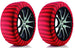 Calze Da Neve per Auto Omologate EN 16662-1 Modello Rosso Performance Misura XL Size 70 Carall