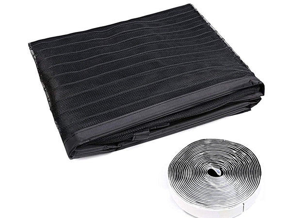 Tenda Zanzariera Magnetica Nera Per Porta Finestra Con Adesivo In Velcro Misura 150X250cm Ledlux