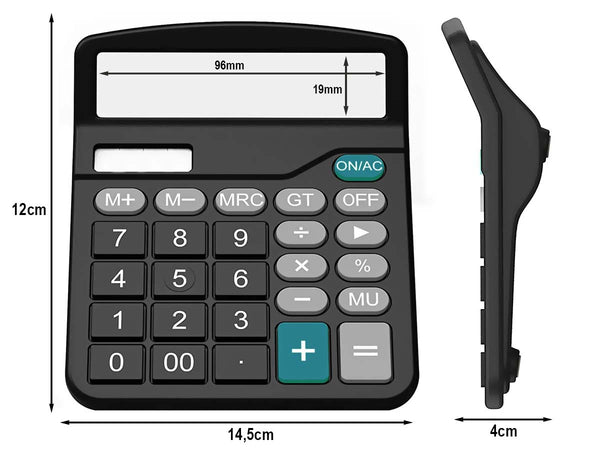Calcolatrice da Tavolo per Ufficio Tastiere Grande Ampio Display LCD 15X12cm Ledlux