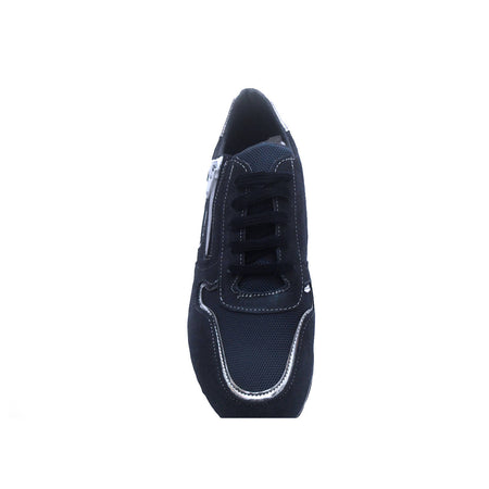 Sneakers donna Blu - Argento - Scarpe da ginnastica signora in pelle  camoscio scamosciate - scarpe sportive con lacci - Made in Italy -  commercioVirtuoso.it