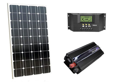 Kit fotovoltaico 1 KW giornaliero inverter 2000W Panello solare 100W