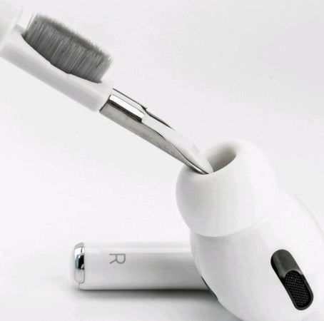 Kit pulizia auricolari 3 in 1 a forma di penna con spazzola morbida per computer e altri dispositivi digitali