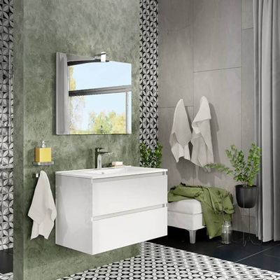 Mobile bagno Trasimeno bianco lucido con specchio Effezeta Italia