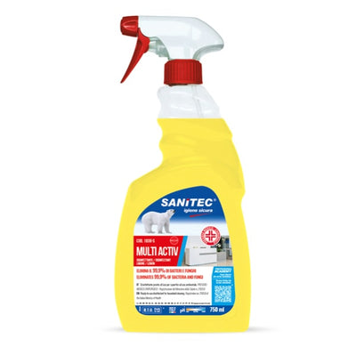 Sgrassatore disinfettante Multi Activ Limone - 750 ml - Sanitec Casa e cucina/Detergenti e prodotti per la pulizia/Detergenti per la casa/Detergenti multiuso Eurocartuccia - Pavullo, Commerciovirtuoso.it