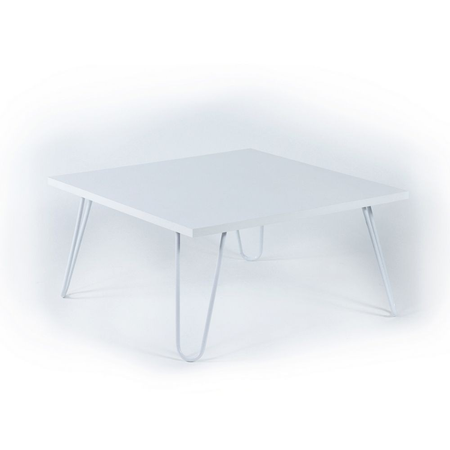 Tavolino da salotto rettangolare bianco Illia 60x60 MT190403 Effezeta Italia