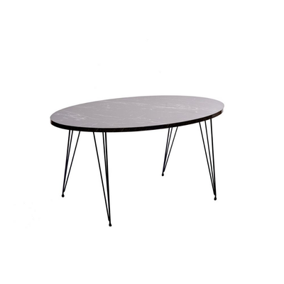 Tavolino ovale da salotto Terek p471 marmo nero Effezeta Italia