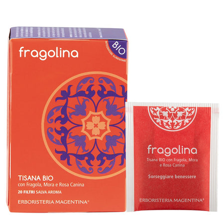Erboristeria Magentina - TISANA FRAGOLINA 20 filtri con Fragola, Mora e Rosa Canina