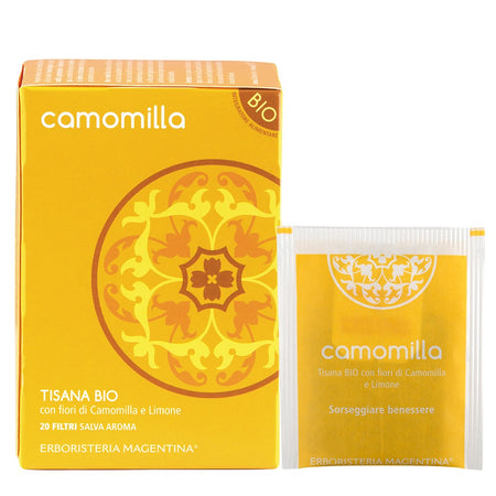 Erboristeria Magentina - TISANA CAMOMILLA 20 filtri con fiori di Camomilla e Limone