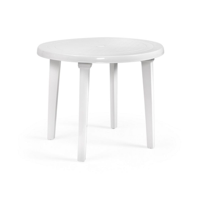 Tavolo tondo bianco da esterno diametro 90 cm Braga