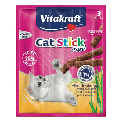 VITAKRAFT Alimento CAT STICK MINI polle e erba gatta Busta 3x18 gr