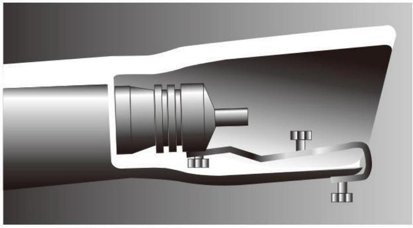 Fischietto Marmitta Auto Effetto Turbo Sound Size L Per Terminali Di Scarico Da 44mm A 55mm Carall