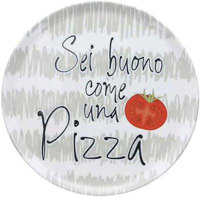 ANDREA FONTEBASSO Piatto Pizza in Porcellana Sei Buono come una Pizza
