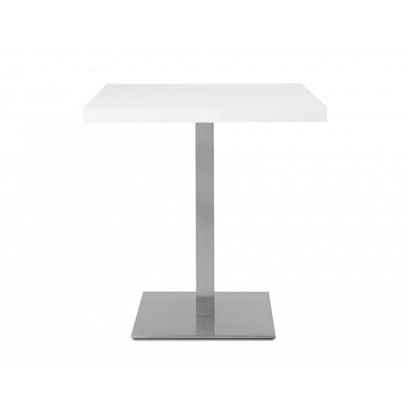 Tavolo Quadrato 70x70x75 h cm piano bianco e base cromo Effezeta Italia
