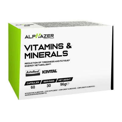 Vitamins & Minerals 60 capsule Salute e cura della persona/Vitamine minerali e integratori/Multivitamine e minerali Tock Black - Solofra, Commerciovirtuoso.it