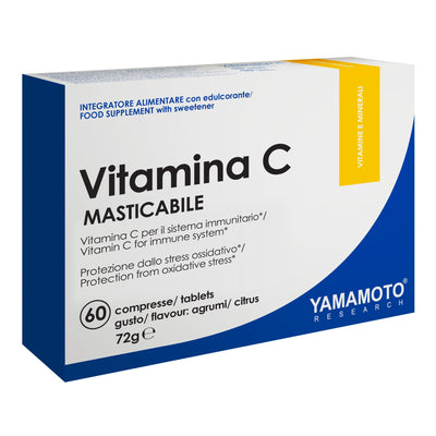 Yamamoto Vitamina C 500 Masticabile 60 Compresse Salute e cura della persona/Vitamine minerali e integratori/Singole vitamine/Vitamina C Tock Black - Solofra, Commerciovirtuoso.it