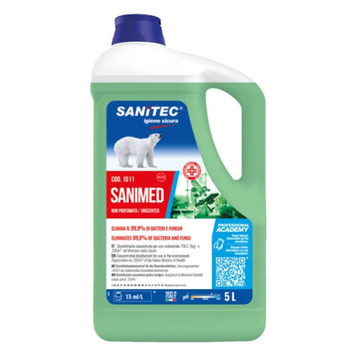 Disinfettante concentrato Sanimed - 5 Lt - Sanitec Casa e cucina/Detergenti e prodotti per la pulizia/Detergenti per la casa/Detergenti multiuso Eurocartuccia - Pavullo, Commerciovirtuoso.it