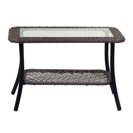Tavolino da giardino Providence in polyrattan - grigio Vacchetti