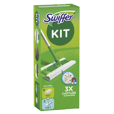 Swiffer Dry Starter Kit completo (8 panni + 3 panni wet) - Swiffer Casa e cucina/Detergenti e prodotti per la pulizia/Strumenti di pulizia/Panni per pulizia Eurocartuccia - Pavullo, Commerciovirtuoso.it