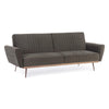 Divano letto in velluto tortora 3 posti Johnny  con piedi e struttura Rame 210 cm Casa e cucina/Arredamento/Soggiorno/Divani Decor Space - Altamura, Commerciovirtuoso.it