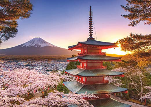 RAVENSBURGER Puzzle Ciliegi in fiore e Monte Fuji 1000 Pz