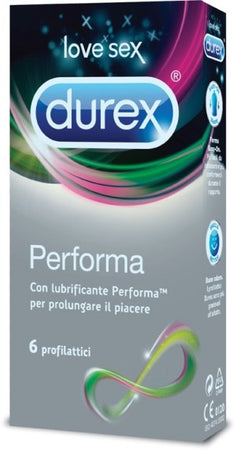 Durex Performa 6 Pz Preservativi Ritardanti per Prolungare Il Piacere  Benzocaina Al 5% Profilattici Lubrificati - commercioVirtuoso.it