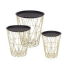 Set di 3 tavolini Atom rotondo per esterno e giardino in metallo moderni Casa e cucina/Arredamento/Soggiorno/Tavoli e tavolini/Console e tavoli da divano Decor Space - Altamura, Commerciovirtuoso.it