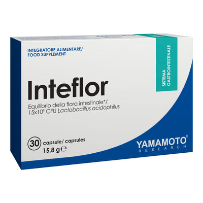 Yamamoto Research Inteflor 30 Capsule Salute e cura della persona/Vitamine minerali e integratori/Colture batteriche/Lactobacillus Tock Black - Solofra, Commerciovirtuoso.it