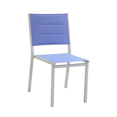 Sedia in alluminio e textilene Ontario - set da 2 azzurro