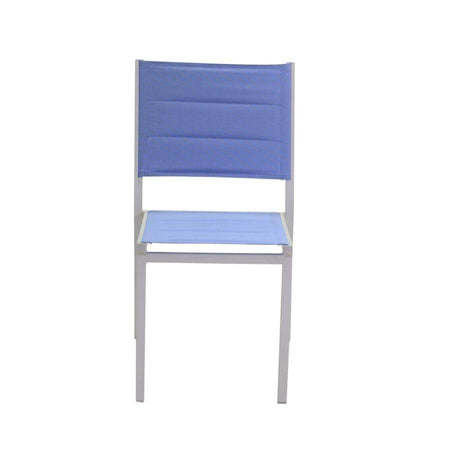 Sedia in alluminio e textilene Ontario - set da 2 azzurro Vacchetti