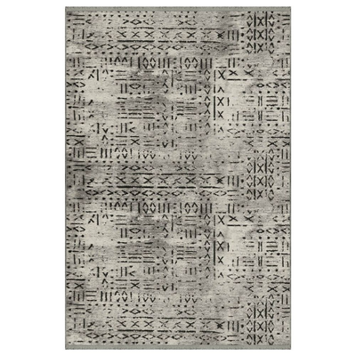 Tappeto ciniglia antiscivolo Vadi grigio decorazione geometrica 160x230 Effezeta Italia