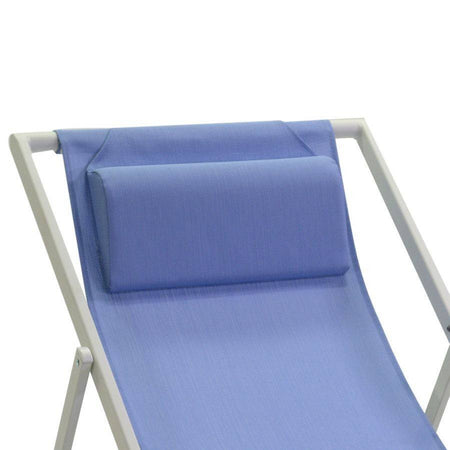 Sdraio reclinabile in alluminio e textilene Ontario - azzurro set da 2 Vacchetti
