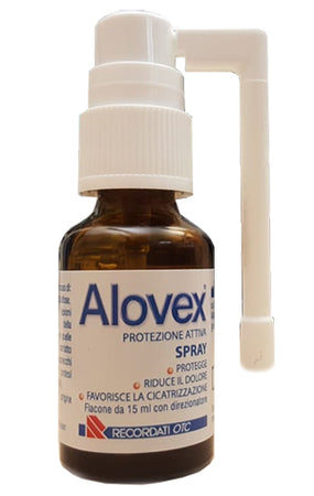 Alovex Protezione Attiva Spray 15ml per Afte Stomatiti Aftose Afte Diffuse  e Piccole lesioni Bocca Spray Cicatrizzante - commercioVirtuoso.it