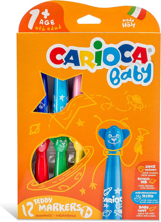 Carioca Baby Teddy Markers 12 Pennarelli per Bambini