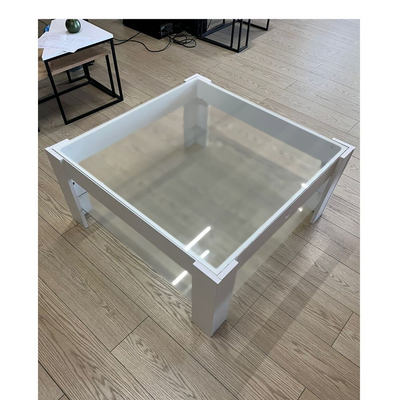 Tavolino da salotto bianco con doppio ripiano in vetro Homy Effezeta Italia