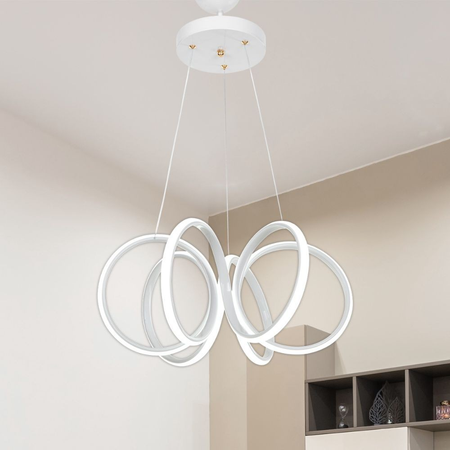 Lampada a sospensione LED Ilya forma spirale bianca MDL4439 Effezeta Italia