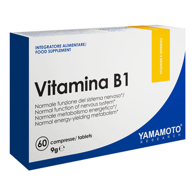 Yamamoto Research Vitamina B1 Tiamina 9mg 60 Compresse Integratore Alimentare Salute e cura della persona/Vitamine minerali e integratori/Singole vitamine/Vitamina B/Vitamina B1 Tock Black - Solofra, Commerciovirtuoso.it