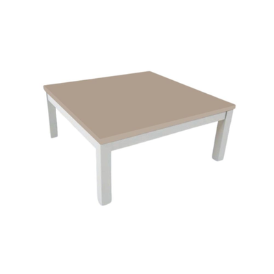 Tavolino da salotto quadrato struttura bianco e piano argilla Tratto Effezeta Italia