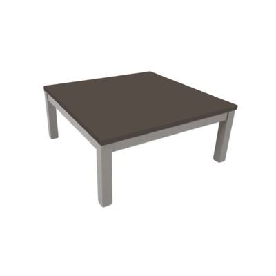 Tavolino da salotto quadrato struttura grigio e piano fango Tratto Effezeta Italia