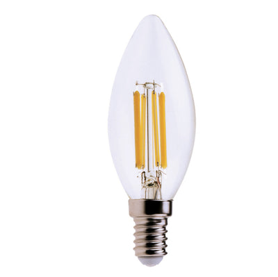Lampada - Led - candela - 6W - E14 - 3000K - luce bianca calda - MKC Illuminazione/Lampadine/Lampadine a LED Eurocartuccia - Pavullo, Commerciovirtuoso.it
