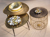 Set di 3 tavolini con contenitore Mariam con base in acciaio resistente e piano removibile Casa e cucina/Arredamento/Soggiorno/Tavoli e tavolini/Console e tavoli da divano Decor Space - Altamura, Commerciovirtuoso.it