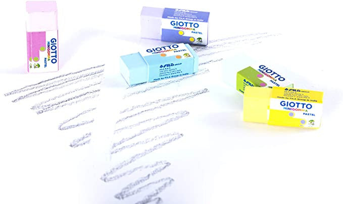 Giotto Set 5 Mini gomme Pastel