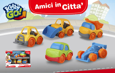 KiddyGO!Amici in Citta' set 5 veicoli