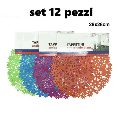 Set 12 Pezzi Tappeto Tappetino Per Lavello In Gomma Cucina Antiscivolo 28  Cm 
